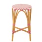 Taburete alto de ratán rosa, 38 x 38 x 65 cm Taburete alto de ratán rosa, 38 x 38 x 65 cm