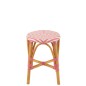 Sgabello basso in rattan rosa 33x33x44,5 cm Sgabello basso in rattan rosa 33x33x44,5 cm