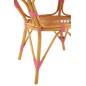 Tavolino in rattan rosa 89x90x75 cm Tavolino in rattan rosa 89x90x75 cm