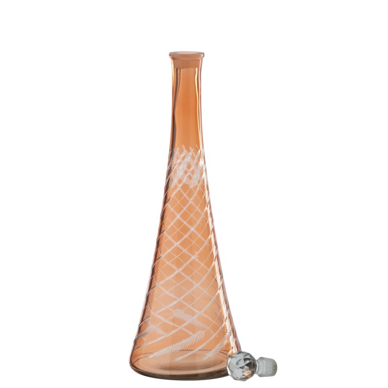 Jarro de vidro laranja 13 x 13 x 43 cm Jarro de vidro laranja 13 x 13 x 43 cm