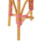 Sgabello basso in rattan rosa 33x33x44,5 cm Sgabello basso in rattan rosa 33x33x44,5 cm