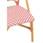 Silla de mimbre rosa 47 x 56 x 85 cm