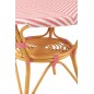 Mesa de ratán rosa, 89 x 90 x 75 cm Mesa de ratán rosa, 89 x 90 x 75 cm