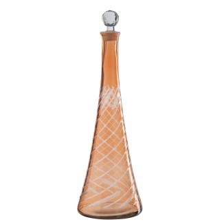 Jarro de vidro laranja 13 x 13 x 43 cm