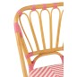 Silla de mimbre rosa 47 x 56 x 85 cm