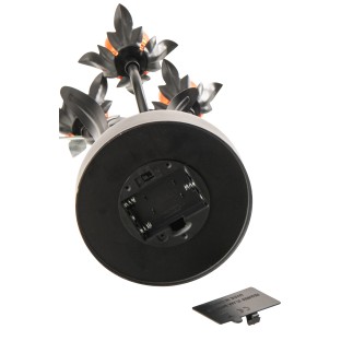 Lampada da tavolo a LED a forma di fiore rosa in metallo nero, 20,8 x 18,7 x 36,5 cm