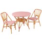 Mesa de ratán rosa, 89 x 90 x 75 cm Mesa de ratán rosa, 89 x 90 x 75 cm