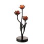 Lampe de table LED fleur rose en métal noir 20.8x18.7x36.5 cm Lampe de table LED fleur rose en métal noir 20.8x18.7x36.5 cm