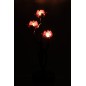 Candeeiro de mesa LED em forma de flor rosa, em metal preto, 20,8 x 18,7 x 36,5 cm Candeeiro de mesa LED em forma de flor rosa, em metal preto, 20,8 x 18,7 x 36,5 cm