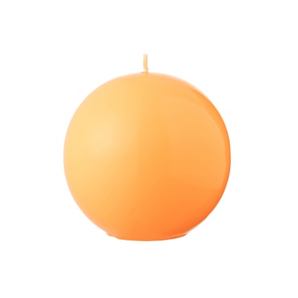 Vela esférica de 50 horas, cor laranja, diâmetro 15 cm