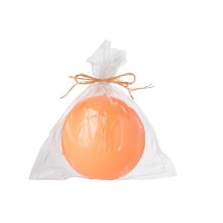 Bougie boule 50H orange D.15 cm