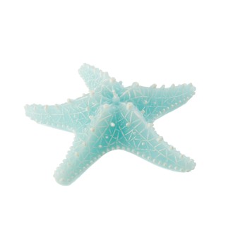 Candela a forma di stella marina, 3 ore, blu azzurro, 20,5 x 20,5 x 6,5 cm