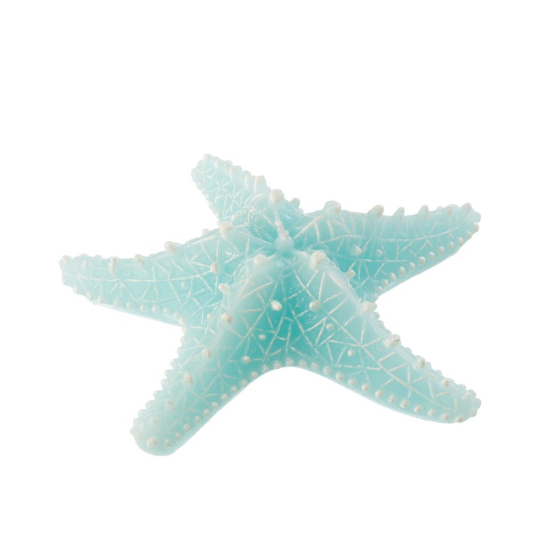 Vela em forma de estrela do mar, 3 horas, azul-celeste, 20,5 x 20,5 x 6,5 cm Vela em forma de estrela do mar, 3 horas, azul-celeste, 20,5 x 20,5 x 6,5 cm
