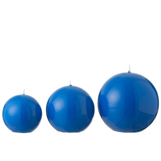 Vela esférica de 50 horas, azul, 15 cm de diámetro