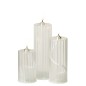 Vela LED de cristal transparente, 6 x 6 x 18 cm Vela LED de cristal transparente, 6 x 6 x 18 cm