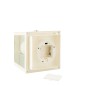 Lanterne avec bougie LED en verre blanc 17x17x40.5 cm Lanterne avec bougie LED en verre blanc 17x17x40.5 cm
