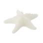 Vela em forma de estrela-do-mar, 2 horas, branca, 13 x 13 x 4,5 cm