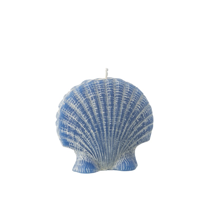Vela con forma de concha, 8 horas, azul, 13 x 5 x 12 cm Vela con forma de concha, 8 horas, azul, 13 x 5 x 12 cm