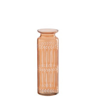 Vaso in vetro arancione 10x10x30 cm