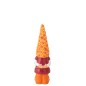Lutin chapeau fleuri en polyrésine orange 19x15x61 cm Lutin chapeau fleuri en polyrésine orange 19x15x61 cm