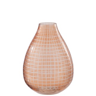 Vase en verre orange 23x23x32 cm