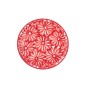 Piatti decorati con fiori in ceramica rossa, 34x34x2,5 cm Piatti decorati con fiori in ceramica rossa, 34x34x2,5 cm