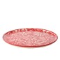 Piatti decorati con fiori in ceramica rossa, 34x34x2,5 cm Piatti decorati con fiori in ceramica rossa, 34x34x2,5 cm