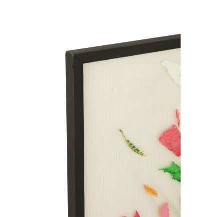 Tableau de fleurs en acrylique multicouleur 92.5x4.5x122.5 cm
