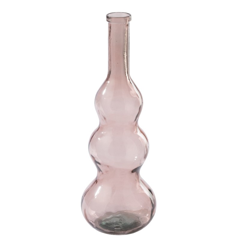 Vaso em forma de garrafa em vidro rosa, 26,5 x 26,5 x 75 cm Vaso em forma de garrafa em vidro rosa, 26,5 x 26,5 x 75 cm