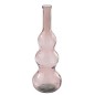 Jarrón de cristal rosa con forma de botella, 26,5 x 26,5 x 75 cm Jarrón de cristal rosa con forma de botella, 26,5 x 26,5 x 75 cm