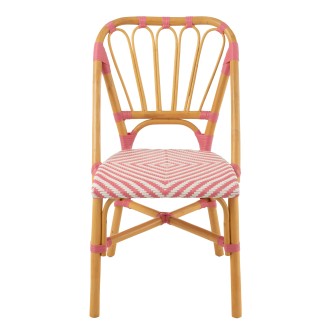 Sedia in rattan rosa 47x56x85 cm