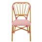 Chaise en rotin rose 47x56x85 cm Chaise en rotin rose 47x56x85 cm