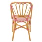 Silla de mimbre rosa 47 x 56 x 85 cm