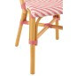 Chaise en rotin rose 47x56x85 cm Chaise en rotin rose 47x56x85 cm