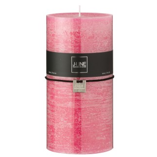 Bougie cylindrique 150H rose 10x10x20 cm