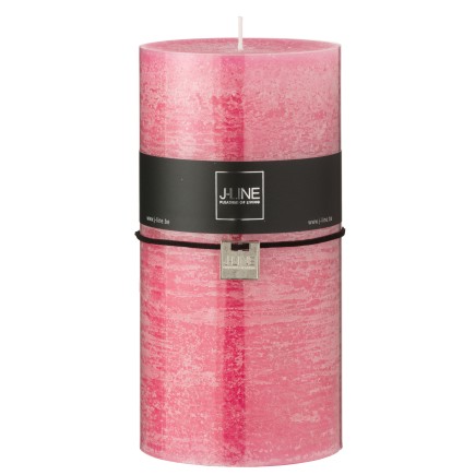 Bougie cylindrique 150H rose 10x10x20 cm