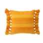Almofada com franjas em algodão laranja 50x50x15 cm Almofada com franjas em algodão laranja 50x50x15 cm
