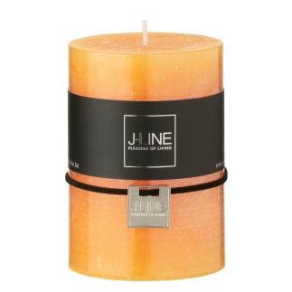 Candela cilindrica 39H arancione 7x7x10 cm