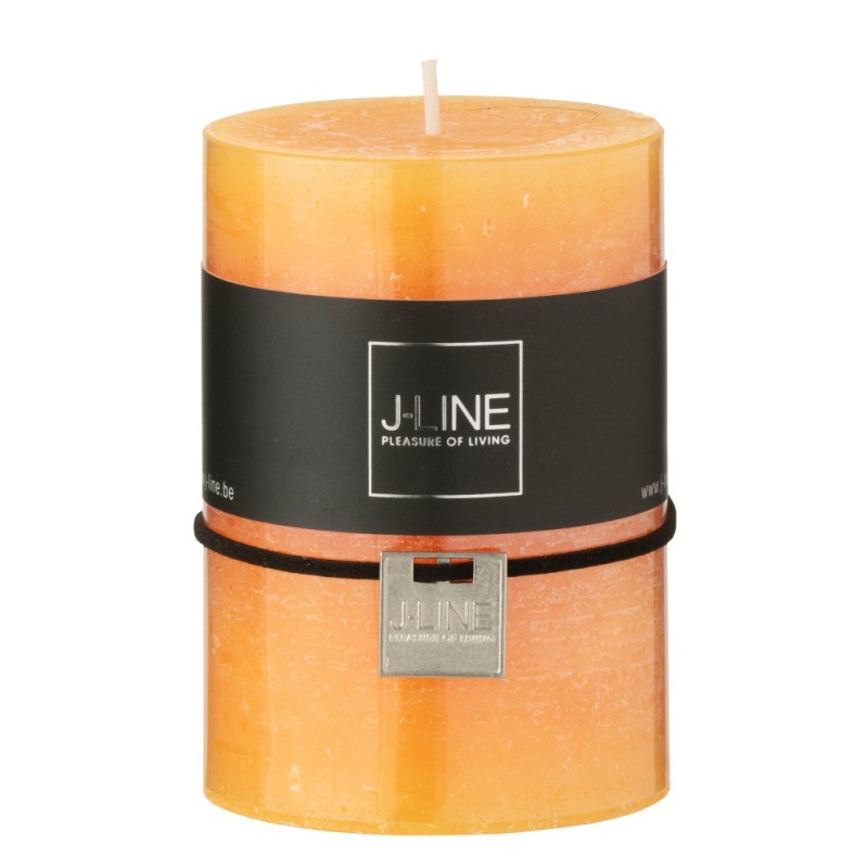 Candela cilindrica 39H arancione 7x7x10 cm