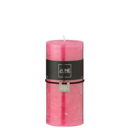 Candela cilindrica rosa da 52 ore, 7x7x15 cm