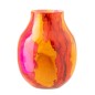 Portacandela in vetro arancione 16x16x20 cm Portacandela in vetro arancione 16x16x20 cm