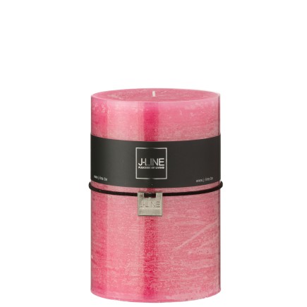 Bougie cylindrique 95H rose 10x10x15 cm
