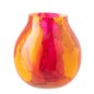 Photophore en verre orange 14x14x16 cm Photophore en verre orange 14x14x16 cm