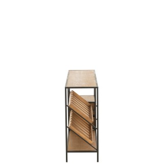 Rack para garrafas em madeira bege 120 x 33 x 77 cm