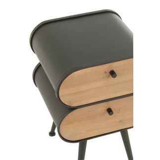 Mobile basso in legno nero 40x35x61 cm