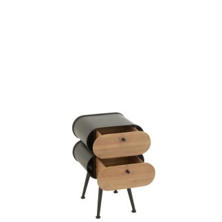 Mobile basso in legno nero 40x35x61 cm