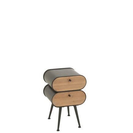 Mobile basso in legno nero 40x35x61 cm