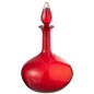 Botella decorativa con tapón de cristal rojo, 26,5 x 26,5 x 33 cm Botella decorativa con tapón de cristal rojo, 26,5 x 26,5 x 33 cm