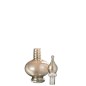 Bottiglia decorativa con tappo in vetro beige 17,5 x 17,5 x 38 cm Bottiglia decorativa con tappo in vetro beige 17,5 x 17,5 x 38 cm