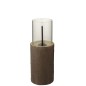 Braséro tunk rond en ciment marron 23x23x65 cm Braséro tunk rond en ciment marron 23x23x65 cm